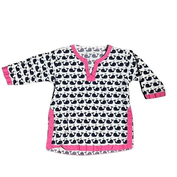Pottery Barn Kids Whale Swim Coverup or Tunic Top Size 6-12 months - Picture 1 of 7